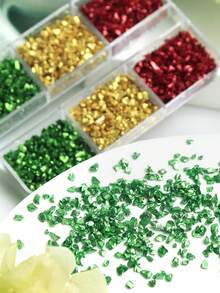 1 Box Vibrant Multicoloured Broken Glass Chip Stones Filling Making– Ideal For Marine-Themed Epoxy Craft Projects, DIY Jewellery Making, Filling Silicone Moulds, Photo Frame Decorations,Making Fridge Accessories - Multicolor - View 3