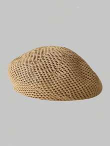 1pc Women's Breathable Hollow-Out Beret Hat, Versatile Sun Protection Bucket Hat, Lightweight Mesh Beret, Summer UV Protection Wide Brim Hat - Multicolor - View 19