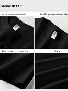 Women's Essential Pure Cotton Casual T-Shirt, Short Sleeve, Unique Design Print, New Summer Collection, Loose Fit, Slimming Top For Students, Soft Cotton For Everyday Wear. - Black - View 4