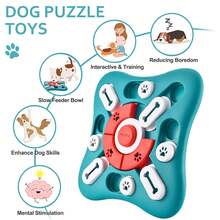 Dog Puzzle Toys, Treat Dispensing Dog Enrichment Toys For IQ Training And Brain Stimulation, Interactive Mentally Stimulating Toys As Gifts For Puppies, Cats, Dogs - 綠色 - 查看 5