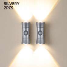 1/2/4pcs Dimmable Magnetic LED Night Light, Infrared Sensor + USB Rechargeable Wall Lamp, Smart LED Sensor Wall Light, 3-Color Dimmable, Wireless LED Wall Lamp Suitable For Stairs, Bedroom, Hallway, Kitchen, Cabinet, Yard, Room Decor, Bedroom Decor, Home Decor, Christmas, Halloween Decoration - Multicolor - View 28