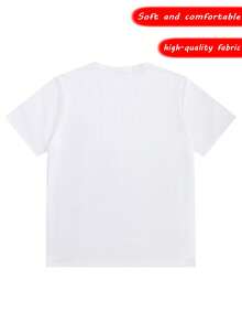 18th Birthday Autographed Shirt, Autographed Shirt With Guest List, Casual Crew Neck Shirt, Party Decoration, Commemorative Souvenir, Soft And Comfortable, Suitable For Casual Activities, Unisex, Collectible Shirt, Loose And Comfortable - 白色 - 查看 2