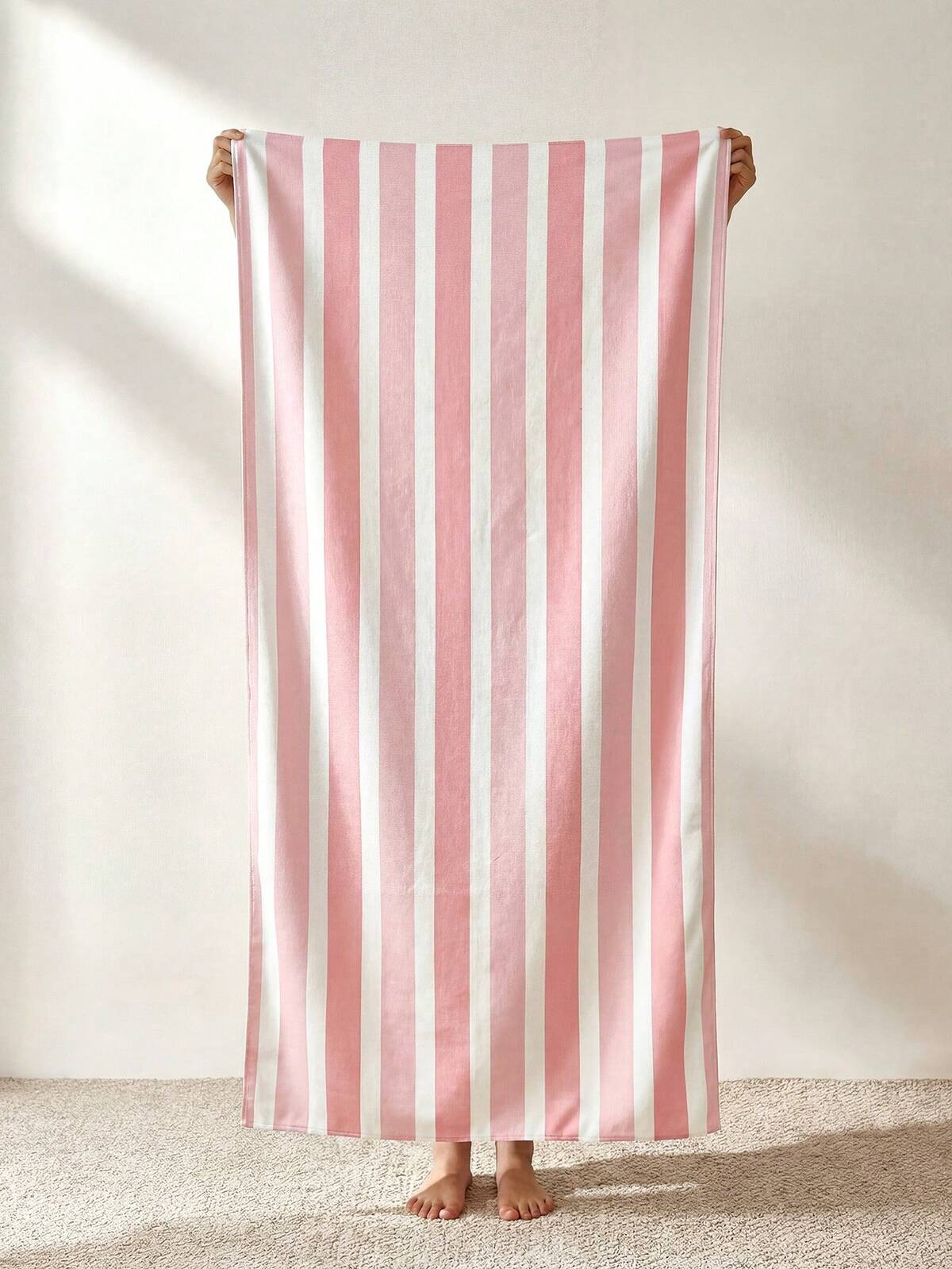 1 pièce Serviette de plage à motif de ligne simple, serviette de plage rayée absorbante douce de tailles multiples, convient pour les voyages, les vacances, les sports, la salle de bain, la piscine et le camping, serviette de voyage tricotée moderne avec une forte absorption d'eau 2