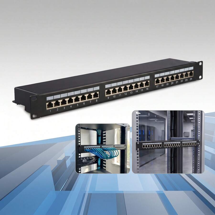 Switch De Red De Gabinete Gigabit Cat6ftp De 24 Puertos - Tipo de Enchufe A USA (110-127V) - Ver 1