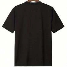 Camiseta Gráfica de Color Morado "Say Less Purple" 100% Algodón, Camiseta de Manga Corta para Hombre de Verano - Negro - Ver 5