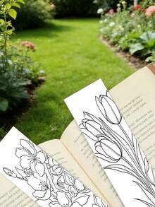 30pcs Set, These Eid Al-Adha Bookmarks Feature Elegant Black And White Line Art Designs, Providing Creative DIY Coloring Opportunities. Perfectly Decorate Book Pages, Infusing Your Reading Materials With Vibrant Colors. - Multicolor - View 4
