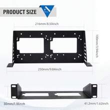 GeeekPi - Estante para rack SBC de 10 pulgadas, compatible con Raspberry Pi/Jetson Nano/RockPi 5B/Dev Board y HDD/SSD de 2.5 pulgadas, para DeskPi RackMate T1/T0/T2/T0 Plus/T1 Plus/TL1 Server Cabinet - negro - Ver 3