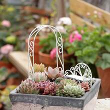 Vintage Mini Iron Garden Decor, Mini Courtyard Arch Decor, Garden Accessories, Vase, Rusty Arch, Gardening Plant, Plant Stand, Suitable For Potted Decor And Climbing Plant Support - Arch - View 4