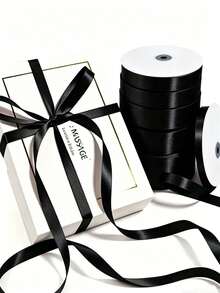 Cinta negra para envolver regalos, adecuada para ramos, regalos, lazos, Día de la Madre, Día del Padre, manualidades, accesorios para el cabello y decoraciones de árbol de Navidad - multicolor - View 4
