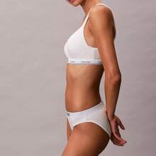 Calvin Klein Maximum Cotton Bikini QD5291  Thongs For Women Underwear - Snow Heather - View 4