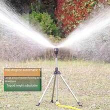 Rotating Sprinkler Device With 360° Large Nozzle, Suitable For Lawn Irrigation And Garden Watering. Made Of Steel Frame, Adjustable. Suitable For Vehicle Washing, Pet Outdoor Shower And Other Uses. - Sprinkler - View 6