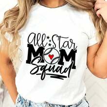 Nueva Llegada 2026 Camiseta All Star Mom, Regalo para el Día de la Madre, Camiseta All Star Mom de Talla Grande, Camiseta para Mamá, Camiseta con Número de Béisbol, Regalo para Mamá, Regalo para Esposa, Camiseta de Algodón 100% Algodón para Mujer, Diseño Limpio y Versátil, Adecuada para Todas las Personas, ya sean Mujeres o Hombres, Tela Duradera de Alta Calidad Adecuada para Todas las Temporadas, Suave al Tacto pero Hecha para Durar, Camisetas Transpirables para Mujer. En caso de OuiT. S para Mujeres. En VaC. Ation OuiT. S WoM. Camiseta de Mujer CostumeSoft de Tela Transpirable, 100% Algodón, para Uso Diario, con Estampado Gráfico - Blanco - Ver 7