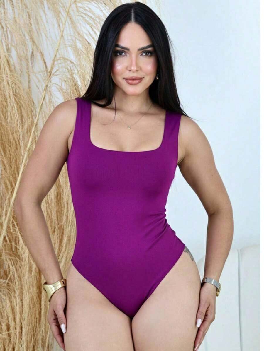BODY TANK TOP WOMEN'S FASHION - Rose Red - View 1