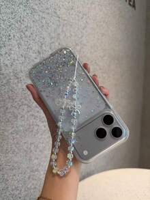 1 dây đeo điện thoại pha lê mây + 1 ốp lưng điện thoại trong suốt lấp lấp, ốp lưng chống rơi vỡ toàn diện, tương thích với Samsung Galaxy A56/A57/A16/A14/A36/A17/S26/S26 Ultra/S25/S25 Ultra/S24 Ultra/S24 Plus/S24/S23 Ultra/S23 Plus/S23/S22 Ultra/S22 Plus/S22/S21 Ultra/S21 Plus/S21 FE/S23 FE/S20 FE, 17/16E/15/14/13/12/11/X/XS Max/XR/Pro Plus, Honor và một số dòng máy khác, phiên bản quốc tế. - Trong sáng - Xem 3