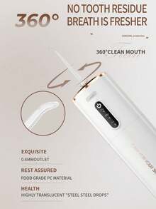 SKYWORTH 便攜式無線牙齒沖牙器，旅行用口腔沖洗器，強勁水壓，溫和呵護牙齦，USB充電 - 彩色 - 查看 10