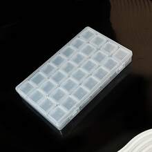 14PCS/17PCS/29PCS Large Capacity Detachable Storage Box, Portable Makeup Organizer Box For Nail Accessories, Rhinestones, Jewelry Parts And Decorations - Clear - View 11