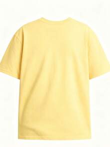 Big Jesus Fan Graphic Top-Loose-Fit Easy Relaxed Style, - 黃色 - 查看 4