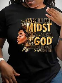 Camiseta de mujer para primavera y verano - Negro - Ver 1