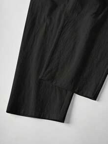 Pantalones casuales minimalistas de unicolor para mujer - Negro - Ver 6