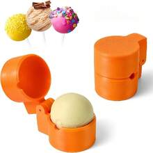 Juego de Moldes Redondos para Pastel Impresos en 3D, Cortador y Empujador de Esferas y Círculos para Cake Pops, Accesorios para Repostería Casera - Naranja - Ver 1