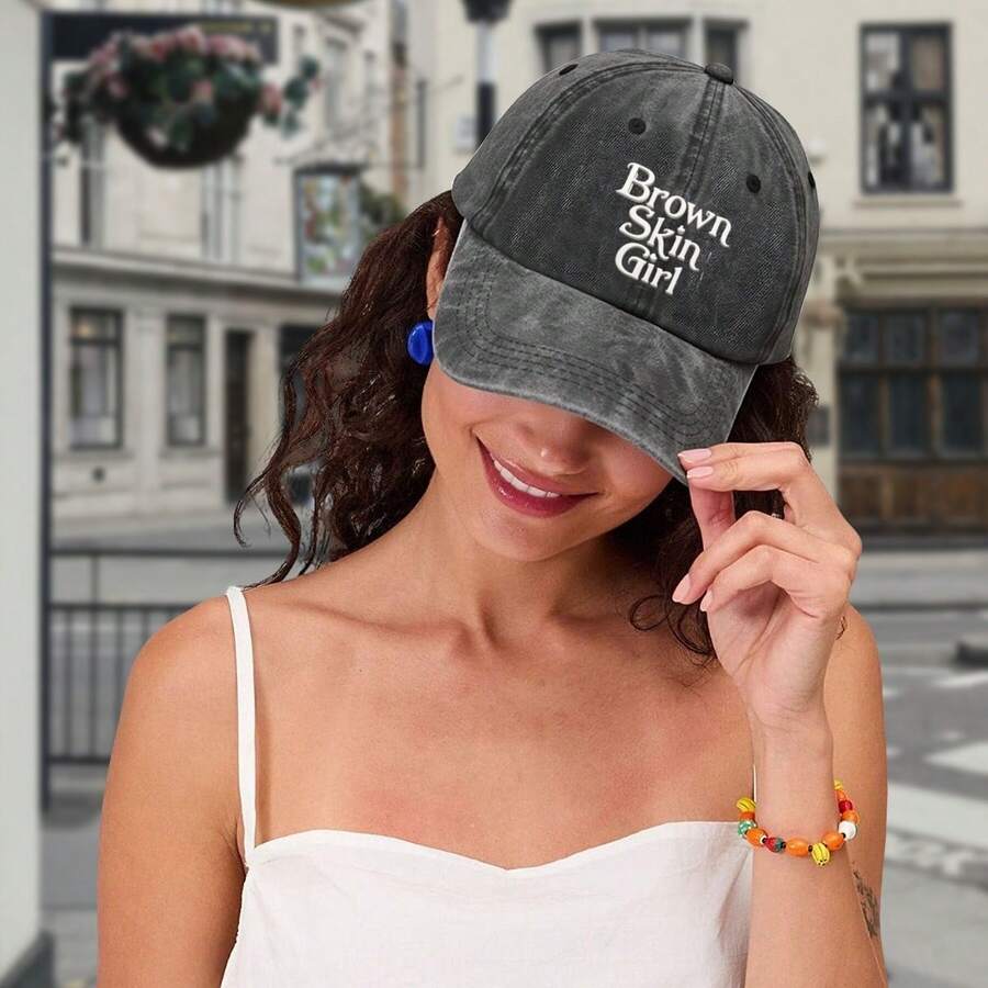 Brown Skin Girl A Celebration Of Identity And Diversity Hats Vintage Washed Baseball Cap Hats Women Hats Women Summer Hats Women Elegant Casual Hats Women Hats Emo Hats De Graduacion Hats De Frio Para Mujer Hats Hats Women Trucker Y2K Hats Adult Hats Adjustable Hats Hats Baseball Cap, Cotton Baseball Cap, Breathable Sun Hat, Retro Style Cap, Streetwear Hat, Dad Hat, Mom Hat, Unisex Baseball Cap, Low Profile Cap, High Crown Cap, Classic Baseball Cap, Sun Protection Hat, Daily Wear Hat, Outdoor Hat, Beach Hat, Travel Hat, Running Hat, Hiking Hat, Golf Hat, Tennis Hat, Gift For Her, Birthday Gift, Holiday Gift, Graduation Gift, Cold Weather Cap, Adjustable Strap, Vintage Wash - 淺灰色 - 查看 1