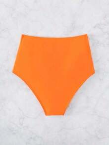 Swim Vcay Bragas bikini de cintura alta fruncido - Naranja - Ver 2