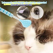 Telescopic Handle Pet Massage Brush – Cat Grooming Scratcher, Calming Itch Relief Brush For Cats And Humans, Multipurpose Pet And Human Massaging Comb - Multicolor - View 4