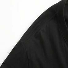 Plumas Degradadas Playera de Algodón Negro Suave y Fresca - Negro - Ver 4