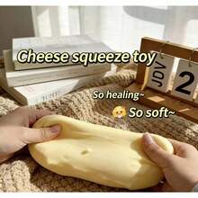 1 chiếc đồ chơi bóp mềm hình pho mát màu vàng nhạt, nhân kem dầu dừa, kích thước 7cm - Kết cấu bột mềm mại với nhân kem béo ngậy, đồ chơi giảm căng thẳng không gây tiếng động khi bóp, giúp tập trung khi làm việc và thư giãn - Đồ chơi cảm giác dành cho người lớn năm 2025 - Nhiều màu - Xem 3