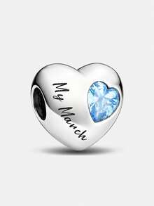 1pc Fashion Heart Moon Charm Beads Suitable For Women's Bracelet DIY Jewelry Making And Daily Matching Decoration Girls Decor - Love Month - View 17