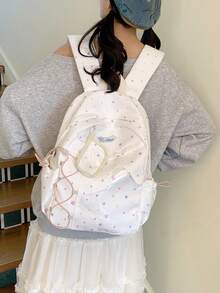 New Star Pattern Backpack, Suitable For School, Graduation Season, Fashionable & Versatile, Large Capacity Multi-Function Couple Travel Backpack - Multicolor - View 3