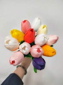 Hoa tulip nhân tạo chất liệu PU cao cấp, kết cấu chân thực, hoa giả dùng trang trí nhà cửa, khách sạn, đám cưới, chụp ảnh. - Nhiều màu - Xem 9