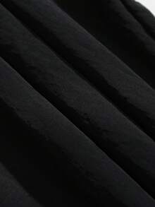 Men's Vintage Streetwear Casual Long Pants, Spring/Autumn Colorblock Patchwork Loose Straight Leg Wide Leg Sweatpants - Black - View 8