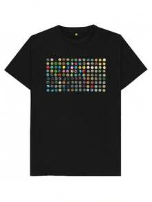 Casual Print, Comfortable And Perfect, Versatile And Quick-Drying, Ideal For Rave Parties And Music Festivals,  T-Shirt, Breathable And Stylish Design, Outdoor Style, 3D Sporty Style, Perfect Gift For Men And Women On Valentine's Day, Easter Or Grandparents' Day. - 黑色 - 查看 6