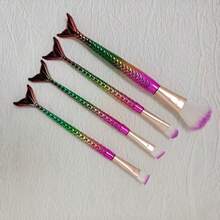 6-Piece Premium Mermaid Makeup Brush Set, Featuring Gradient Rainbow Handles And Soft Bristles, Including Blush Brush, Eyeshadow Brush, Concealer Brush, Foundation Brush, Loose Powder Brush, Highlighter Brush, Eyeshadow Brush, Contour Brush, Eyeliner Brush, Modern Makeup Brush Set, Eyeshadow Brush, Blush Brush, Complete Beauty Tools Set, Ideal Mother's Day Gift And Wedding Season Beauty Tools - Gradient Makeup Brush Set - View 7