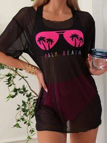 Swim Bañador bikini con estampado tropical con cover up - Multicolor - Ver 3