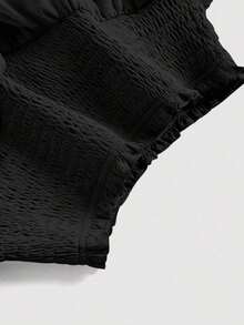 Nueva llegada Falda mini de cintura alta adelgazante tipo pastel, dulce y picante para mujeres en primavera - Negro - Ver 3
