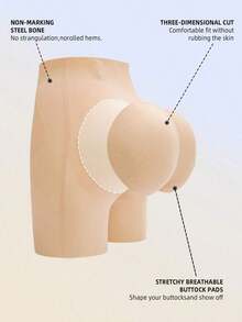 1 Piece Women's Seamless Waist Shaper Dress With Padded Bust, Christmas Shaper Dress, Tummy Control, Butt Lifter, Bodysuit - 杏子 2 - 查看 7