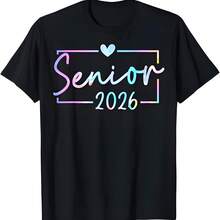 Clase De 2026 Senior 2026 Volver A La Escuela Graduación 2026 Camiseta - Negro - Ver 1