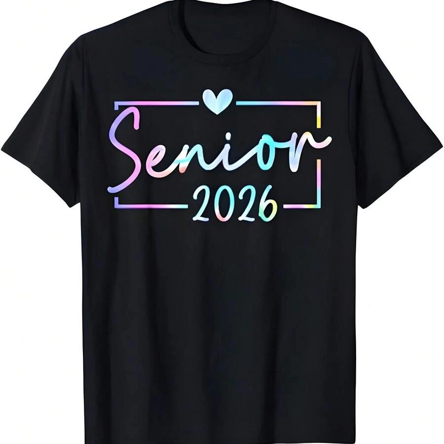 Clase De 2026 Senior 2026 Volver A La Escuela Graduación 2026 Camiseta - Negro - Ver 1