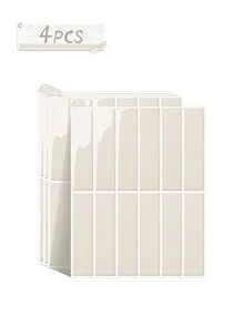 4/10/20pcs 11.43 X 9 Inch Self-Adhesive Wall Tiles, Heat-Resistant Removable Stickers For Kitchen Backsplash, Waterproof Bathroom Wall Decor, RV Bar Decor - Milk Apricot Mist - View 13