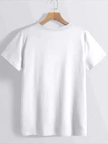 Women's Summer T-Shirt With Dog Paw Print And Floral Pattern, Short Sleeve, Round Neck, Casual Summer Clothing For Women - Urban Vintage Style, Unisex, Loose Fit Cotton Short Sleeve Round Neck T-Shirt - 白色 - 查看 3