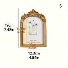 2PCS Vintage Picture Frames 4x6 Gold Frame, Gold Ornate Resin Photo Frame With Glass Front For Tabletop And Wall Mounting, Antique Arched Picture Frame For Home Decor - 2pcs - View 8