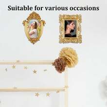 15pcs Mini Vintage Photo Frames, Small Resin Antique-Style Frames, Small Gold Frames Suitable For DIY Wall Hanging, Jewelry Display, Photography, Party, Hotel, Home Decor (Mini Frame A) - 15 pcs - View 2