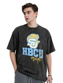 Southern University Back To School Jaguars HBCU Made SU Student Washed Cotton  T Shirt,  Plus-Size  T Shirt,Giftsbing Shirts For Men/Women,  Gifts  Polo Shirt T-Shirt For Women, Casual Graphic Tee, Plus Size Short Sleeve Shirt, Soft Cotton Top, - màu đen - Xem 3