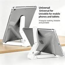 Foldable Adjustable Phone Stand, Multi-Angle Desktop Stand For Smartphones And Tablets, Portable Desktop Stand, Hands-Free Stand For Video Watching, Gaming And Live Streaming - Support - View 3