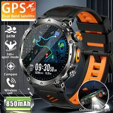KENPANG 2026 New GPS Men's Outdoor Sports Smart Watch, Built-In LED Flashlight & Compass, 100+ Sports Modes, All-Day Health Monitoring, HD Bluetooth Calls, Swimming 3ATM Waterproof, GPS Positioning, Fitness Tracker For Men, Compatible With Android & IOS - View 15