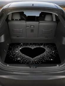 Decorative Printed Car Trunk Mat (2D Flat) - A Must-Have For Travel. Compatible With Various Car Models, It's An Indispensable Decorative Accessory For Your Vehicle. Featuring A Creative Heart-Shaped Print. - A - View 7