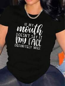 1 camiseta casual de manga corta para mujer, 100% algodón grueso - cuello redondo cómodo, suave y bonita, 180g 100% algodón. - Negro - Ver 12