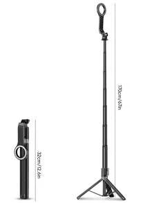 1.7m 磁吸自拍棒三腳架，360°旋轉手機支架，可拆卸藍牙遙控器，鋁合金可伸縮三腳架，適用於直播、Vlog拍攝與旅行使用 - 彩色 - 查看 10